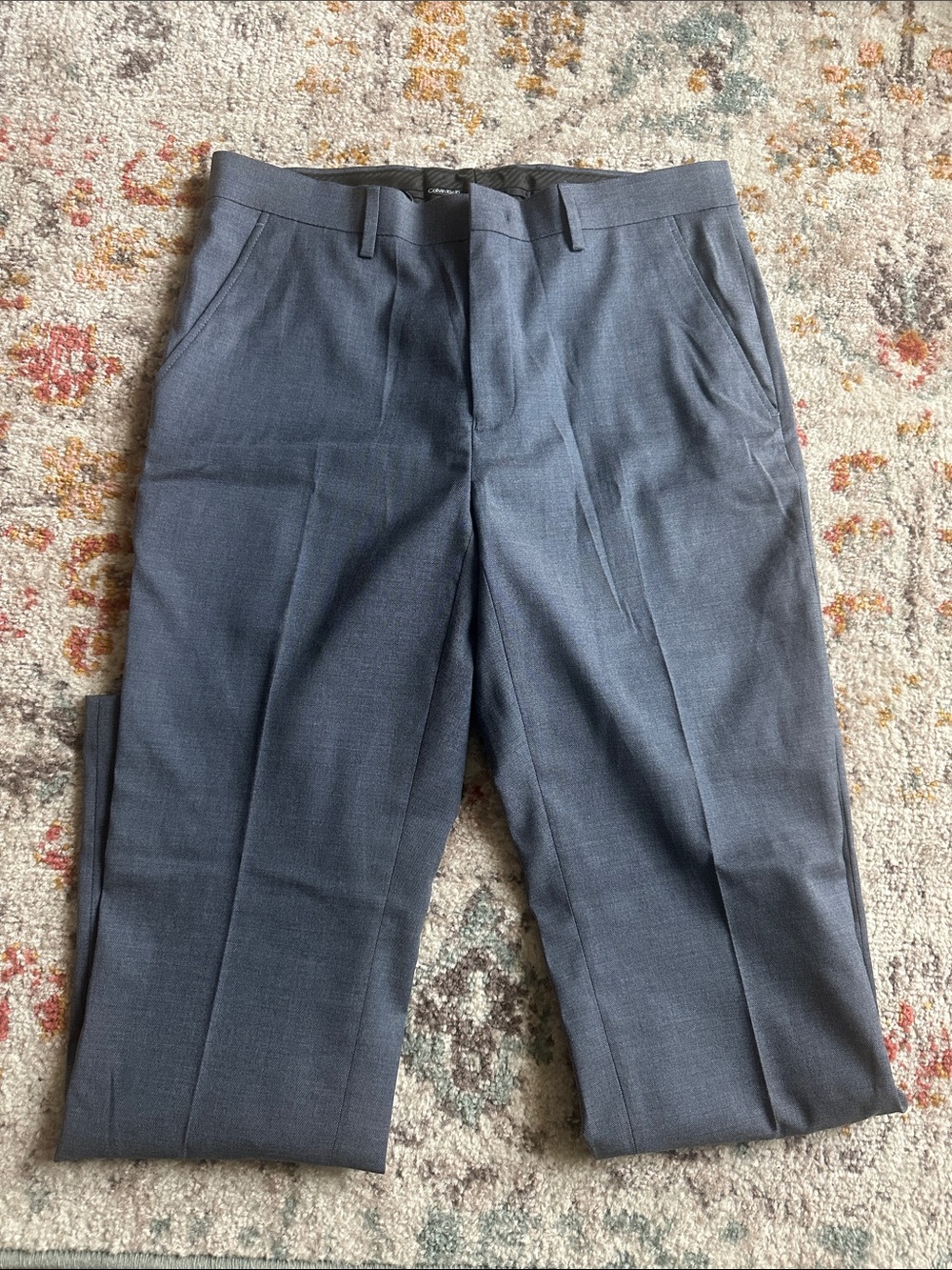 Calvin Klein Men's Dress Pants in Slate Gray